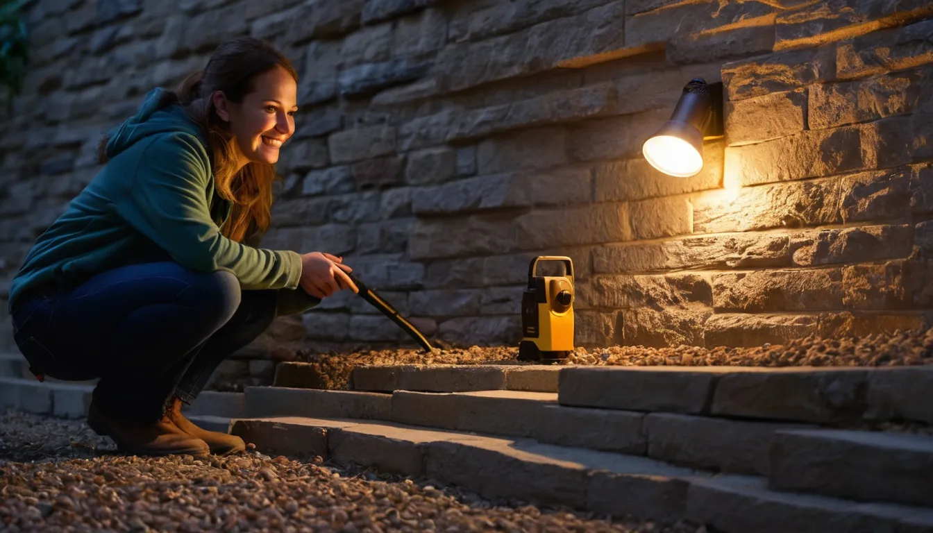 A provider checking a stone foundation wall in a basement of a the Haverhill area home